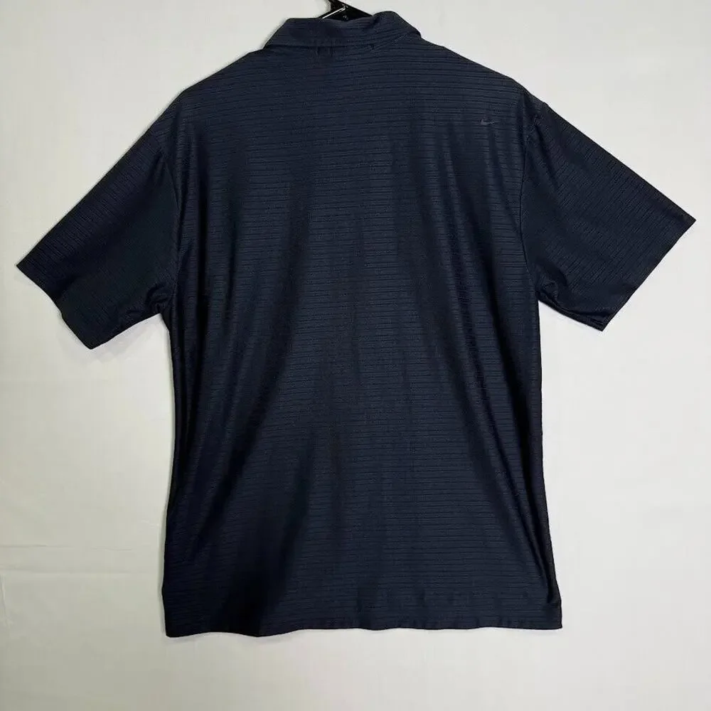 Nike Tiger Woods Platinum Golf Polo‎ Shirt Men’s M Navy Dri-Fit